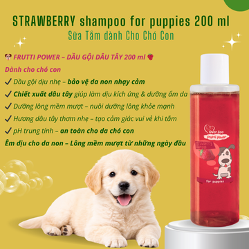 STRAWBERRY Shampoo For Puppies 200 ml - Sữa Tắm dành Cho Chó Con