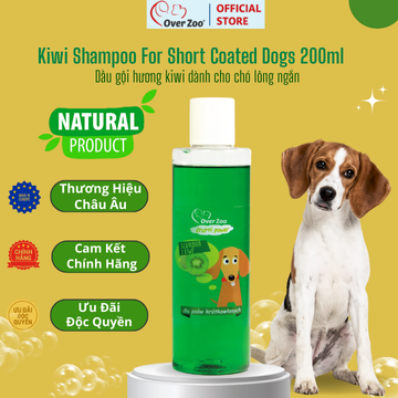 Kiwi Shampoo For Short Coated Dogs 200ml - Dầu Gội Hương Kiwi Dành Cho Chó Lông Ngắn