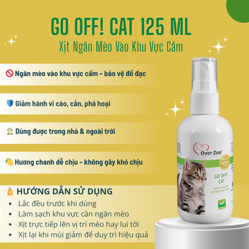 Go Off! Cat Over Zoo 125ml - Xịt Hỗ Trợ Huấn Luyện Mèo Tránh Cào Phá
