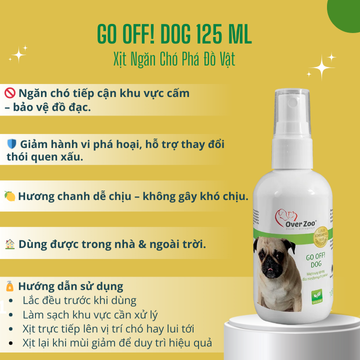 Go Off Dog Over Zoo 125ml - Xịt Hỗ Trợ Huấn Luyện Chó Tránh Cắn Phá