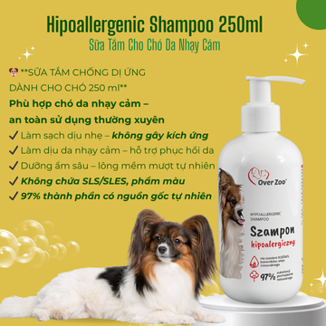Hipoallergenic Shampoo 250ml - Sữa Tắm Cho Chó Da Nhạy Cảm