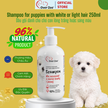 Shampoo for puppies with white or light hair 250ml - Dầu gội dành cho chó con lông trắng hoặc sáng màu