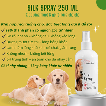 Silk Spray 250ml - Xịt Dưỡng Mượt Lông & Giảm Rối Lông Cho Chó