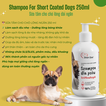 Shampoo For Short Coated Dogs 250ml - Sữa Tắm Dành Cho Chó Lông Ngắn